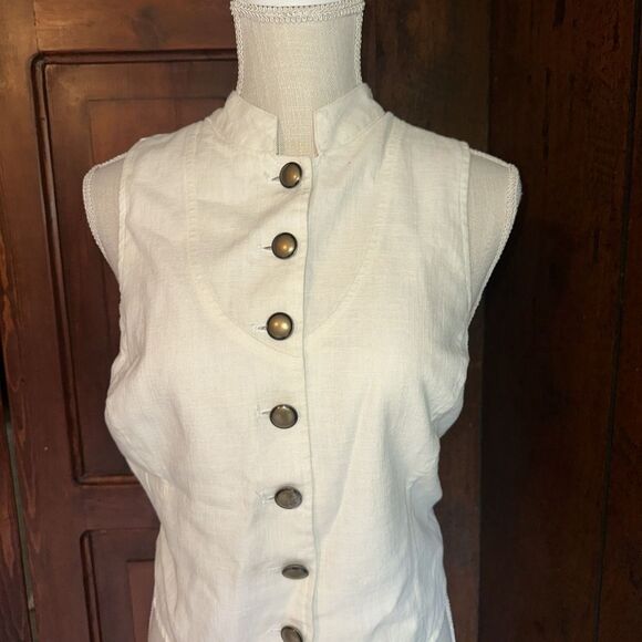 Womens Free People Shirt Vest Open Tie Back Size Small Super Cute - Picture 2 of 6